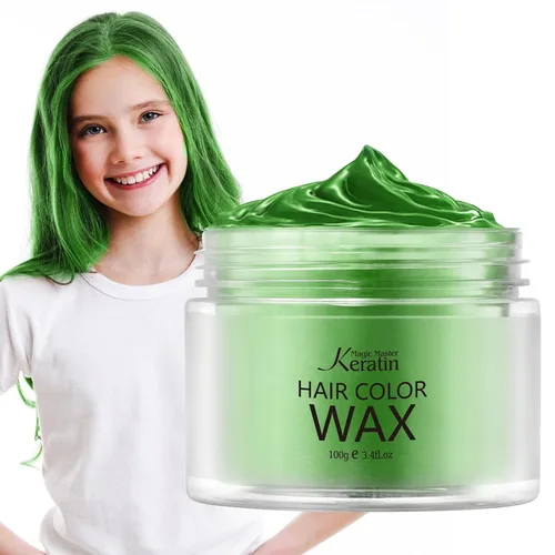 Miniatura 8 de Cera temporal para el cabello, color rubio dorado, cera de pintura de tinte para el cabello de Magic Master Keratin natural, lavable y temporal