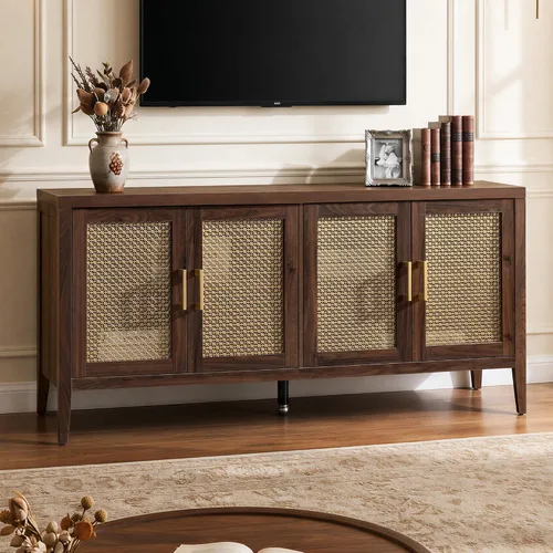 Miniatura 6 de SICOTAS Soportes de TV para sala de estar, centro de entretenimiento con almacenamiento para dormitorio, modernos soportes de televisión de mediados