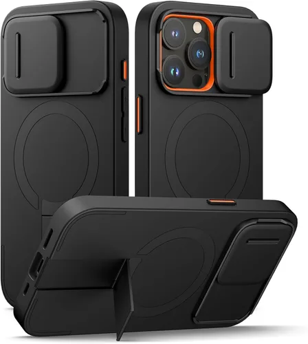 Miniatura 108 de SURITCH - Funda para iPhone 17 Pro Max con cubierta de control de cámara, cubierta para cámara y soporte ajustable, compatible con MagSafe, a prueba