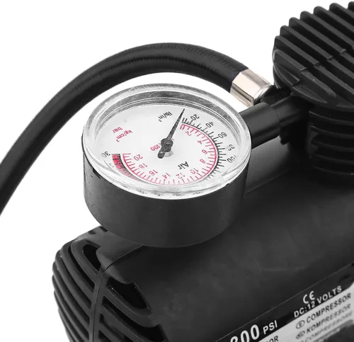 Miniatura 6 de Mini compresor de aire portátil, bomba de inflado de neumáticos eléctrica de 12 V, manómetro de presión de 300 PSI, para automóvil, bicicleta