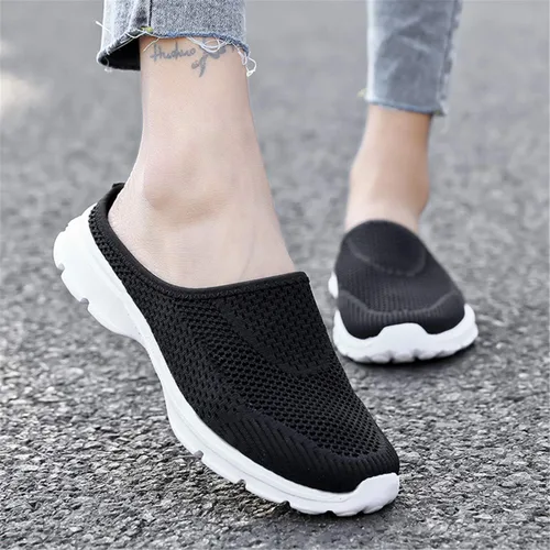 Miniatura 3 de ChicWind - Zapatillas de malla transpirable para mujer, estilo alpargatas, con espalda abierta, sin cordones