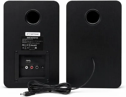 Miniatura 7 de Altavoces activos para estantería de 36 W RMS - Altavoz inalámbrico BT 5.4 con woofer de 5 pulgadas, altavoces de PC de cúpula de seda, monitores
