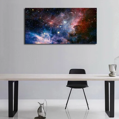 Miniatura 7 de arteWOODS Lienzo decorativo para pared, galaxia, nebulosa, estrellada, pintura cósmica, cuadros panorámicos, universo, estrellas, espacio exterior
