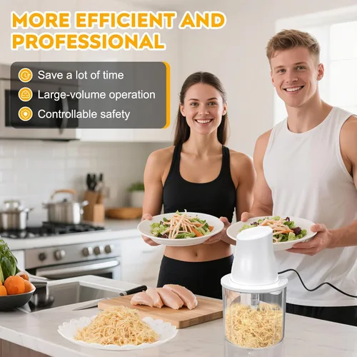 Miniatura 6 de Herramienta Eléctrica Trituradora de Pollo: Herramienta Trituradora de Carne Multifuncional de Presión para Operar de 250W con Gran Capacidad