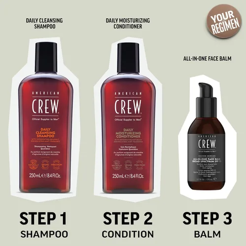 Miniatura 6 de American Crew Champú para Hombre, Limpiador Diario, De Origen Natural, Fórmula Vegana, Fragancia de Cítricos y Menta, 3,3 onzas líquidas