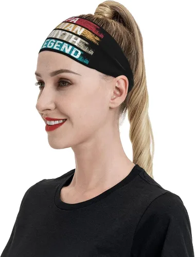 Miniatura 6 de Papa The Man The Myth The Legend Headband for Men Women Sports Sweatband for Fitness Exercise Moisture Wicking Running Yoga Hairbands