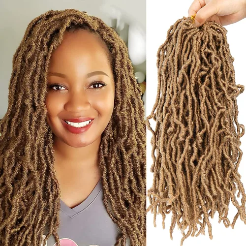 Miniatura 33 de Youngther Cabello sintético de ganchillo de 24 pulgadas, 6 unidades, 84 soportes, extensibles, cabello de ganchillo suave de diosa, cabello 1b