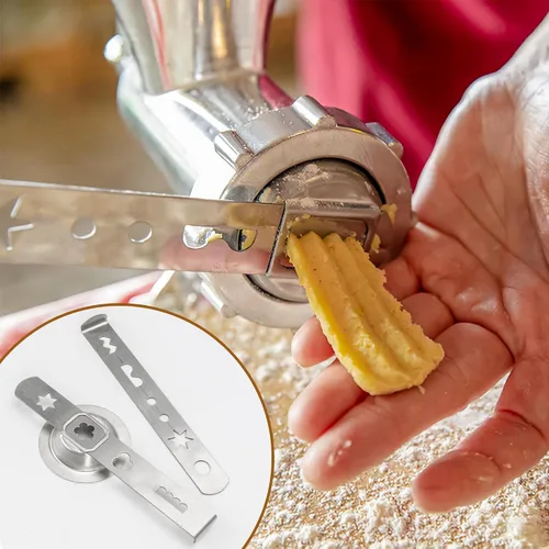 Miniatura 7 de Accesorio para hacer galletas - Moldes de galletas de acero inoxidable con 4 y 5 diseños de patrones, anillo de 2.106 in, compatible con máquinas