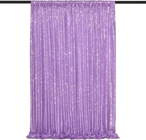 Miniatura 80 de Cortinas de fondo de lentejuelas rosas de 2 piezas, 2 pies x 8 pies, fondo de fotografía, cortina para fiestas con purpurina, fondo de boda, tela