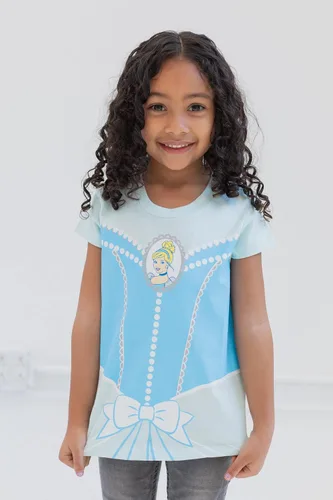 Miniatura 5 de Disney Paquete de 4 camisetas de princesa para niñas pequeñas y grandes (2T - 14-16)