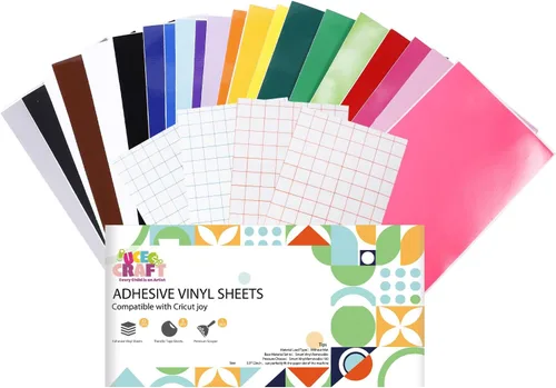 UCEC Vinilo Inteligente Extraíble, Corte Sin Tapete, Paquete de 27 (5.5x12 pulgadas) 22 Colores - Proyectos de Bricolaje, Calcomanías de Decoración,