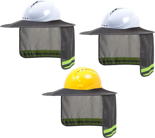 Miniatura 18 de TCCFCCT Parasol para sombrero duro, escudo de cuello de ala completa, 2 paquetes, casco duro no incluido
