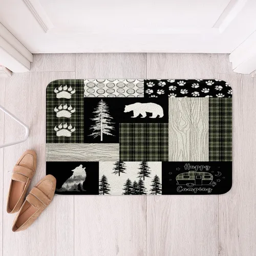 Miniatura 25 de Highland - Alfombra de baño de vaca para regalo de vaqueros, alfombra de baño de granja occidental de 20 x 32 pulgadas, tapete de baño de animales