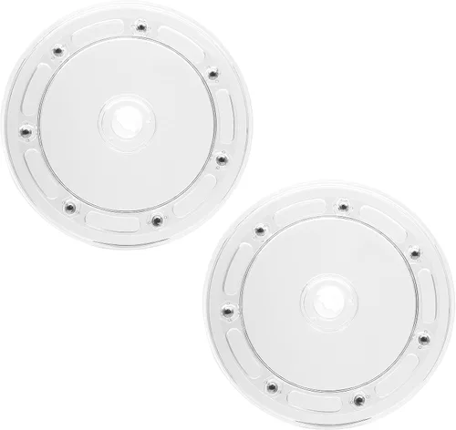 Miniatura 11 de 2 organizadores pequeños de acrílico transparente de 4 pulgadas, mini organizador giratorio para baño, gabinete de cocina, mesa, estante