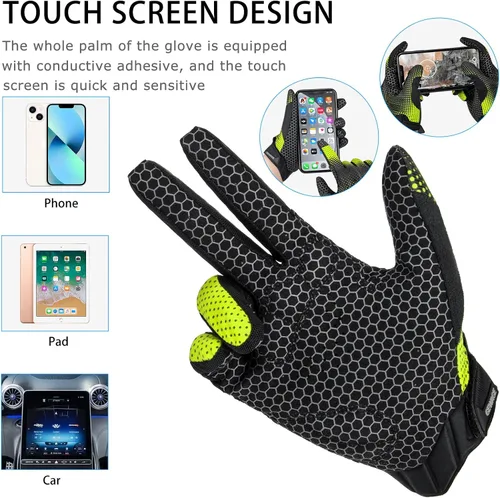Miniatura 4 de Guantes de ciclismo para hombres y mujeres, guantes de ciclismo con pantalla táctil, guantes de ciclismo para bicicleta de montaña, para fitness