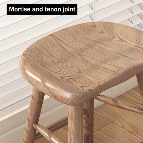 Miniatura 6 de Juego de sillas de comedor de madera, silla de comedor moderna, sillas de cocina de granja, taburete de vestíbulo, silla sin brazos para cocina