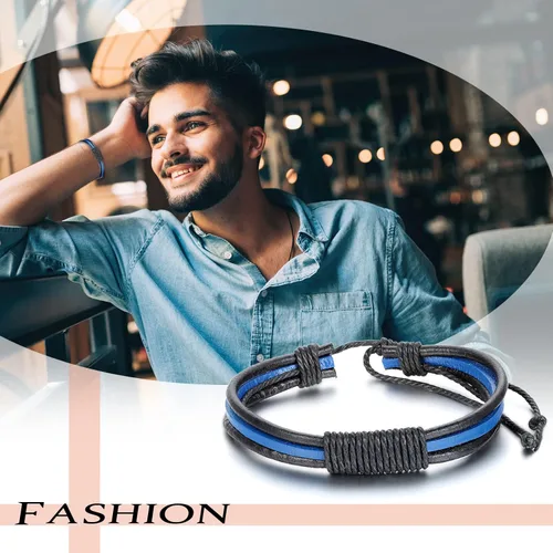 Miniatura 7 de Pulsera de cuerda trenzada hecha a mano para hombre y mujer, estilo vintage, para cumpleaños, Navidad