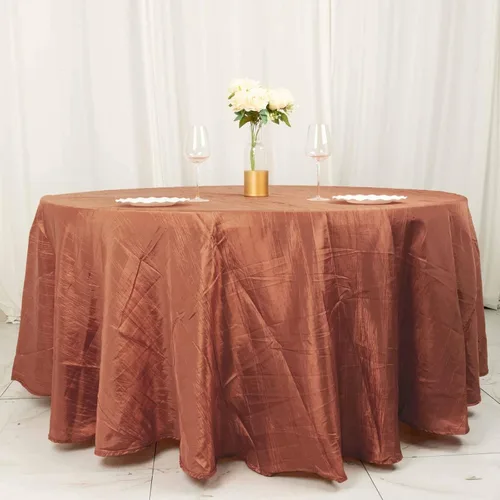 Miniatura 33 de Tableclothsfactory Mantel rectangular de tafetán arrugado de acordeón azul polvoriento, de 60 x 102 pulgadas, perfecto para ceremonias de boda