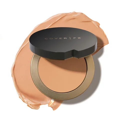 COVER FX Total Cover - Base de maquillaje color crema, sombra M2, cobertura construible, acabado natural, sin aceite, a prueba de sudor