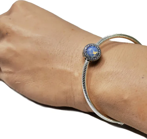 Miniatura 8 de Auténtica pulsera Bolenvi de plata de ley 925 de tamaño ajustable compatible con dijes de cuentas Pandora Metal