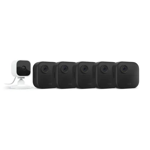 Miniatura 2 de Cámara Blink Outdoor 4 (4.ª generación) + Blink Mini – Cámara inteligente de seguridad, comunicación bidirecciona, compatible con Alexa; sistema