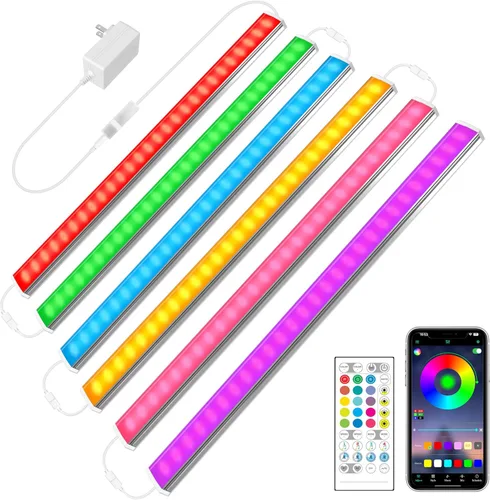 Miniatura 14 de maylit Luces para debajo del gabinete enchufables, 3 piezas de iluminación ultra fina de 12 pulgadas para debajo del gabinete, luces blancas cálidas