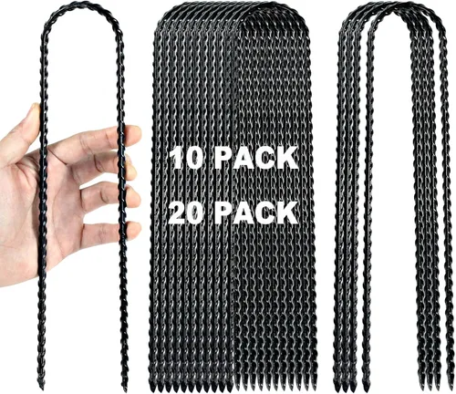 Estacas de viento para cama elástica de 12 pulgadas, estacas resistentes en forma de U para suelo, kit de anclaje de amarre para trampolín para