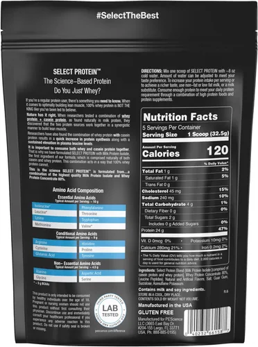 Miniatura 7 de PEScience Select Protein Powder, mezcla de suero y caseína, proteína limpia en polvo para mujeres y hombres, baja en calorías, baja