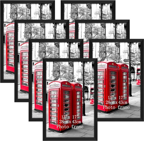 Miniatura 19 de Giftgarden - Juego de 7 marcos para fotos de 4 x 6 pulgadas, color negro, marcos para fotos de 4 x 6 pulgadas para pared o mesa