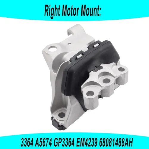 Miniatura 4 de Soporte de motor delantero derecho con hidráulico compatible con Dodge Dart 2013-2016 2.0L 2.4L Reemplazo para 3364 A5674 68081488AH