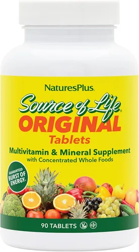 Miniatura 7 de NaturesPlus Source of Life - 180 tabletas, paquete de 2 - Suplemento multivitamínico y mineral con alimentos integrales concentrados - Sin gluten