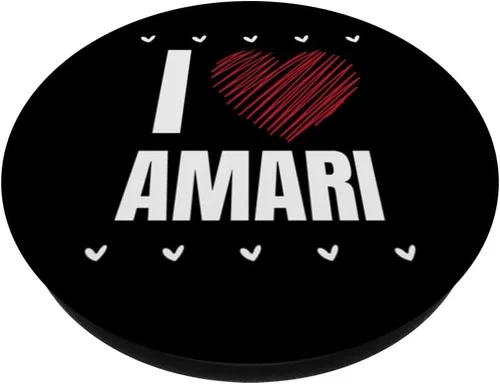 Miniatura 2 de I Love AMARI Cool Name Red Heart Funny Personalized Name PopSockets Swappable PopGrip