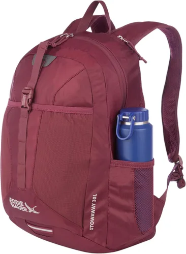 Miniatura 6 de Eddie Bauer Stowaway Mochila Empacable Viaje Exterior Ligera Plegable Duradera Poliéster Ripstop 30L - Cereza Negra