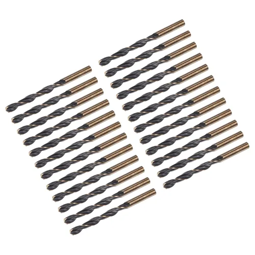 Miniatura 29 de uxcell Brocas Jobber de 0.118 in (0,118 pulgadas) de nitruro negro y oro recubierto de titanio M2 de alta velocidad (HSS) Brocas helicoidales