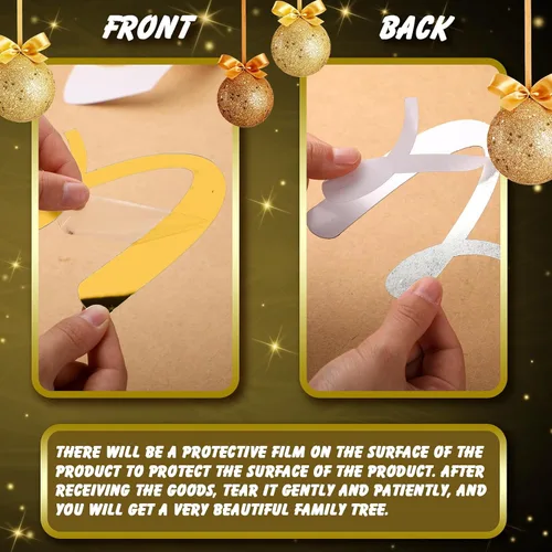Miniatura 6 de Calcomanías Acrílicas de Pared de Navidad Pegatinas de Cita Believe Pegatinas de Espejo 3D DIY Pegatinas de Navidad Cristo Decoración de Pared