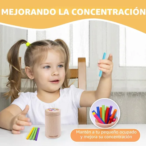 Miniatura 4 de YHHYTOY Juguetes Montessori para niños de 1+ año, juguete de clasificación de colores para niños pequeños de 18 meses, actividades de aprendizaje