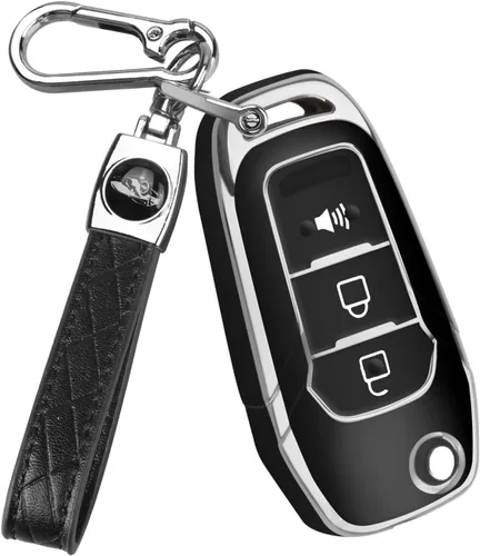Miniatura 13 de QBUC Funda para llavero Ford, Protector de Carcasa de Llave TPU Compatible con Ford F150 F250 2015 2016 2017 2018 2019, Focus 3 Escort Kuga Everest