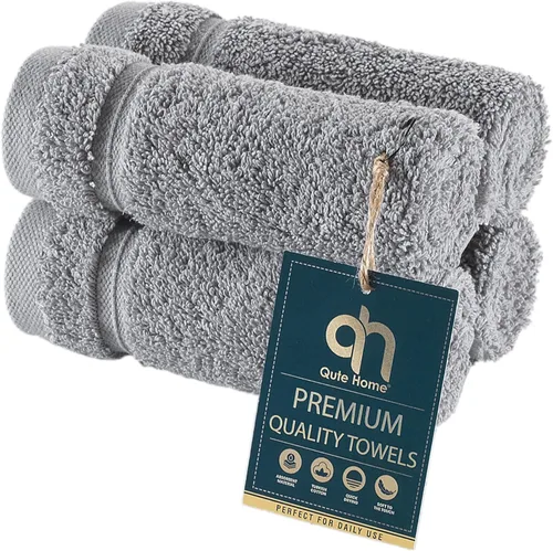 Miniatura 20 de Juego de 4 toallas de baño, 100% algodón turco prémium, toallas turcas de alta calidad para baño, de secado rápido, suaves y absorbentes, incluye 4