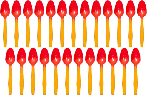 Miniatura 8 de Cucharas reutilizables de base biológica, paquete de 20, 5 colores, ideales para yogur, helado, helados, bebidas frías, empaquetadas en Estados