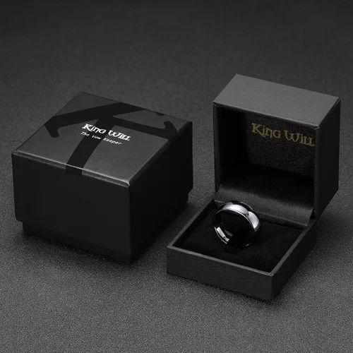 Miniatura 6 de King Will Alianza de boda de carburo de tungsteno para hombres y mujeres, anillos de promesa para parejas abovedados de alto pulido