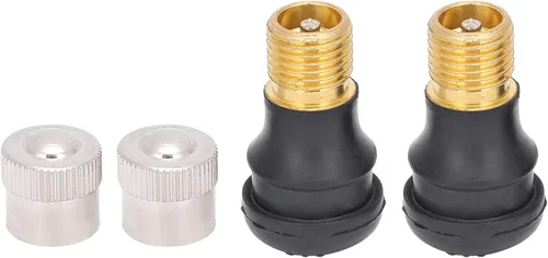 Miniatura 6 de Reemplazo de válvula de neumático sin cámara, vástagos de válvula de goma con adaptador de extensión de válvula de neumático, apto para scooter