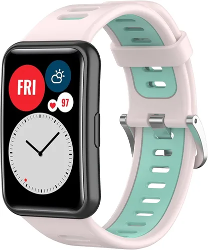 Miniatura 14 de BabyValley Compatible con Huawei Watch Fit Special Edition B39 Smart Watch, correa ajustable de dos tonos de repuesto transpirable para Huawei Watch