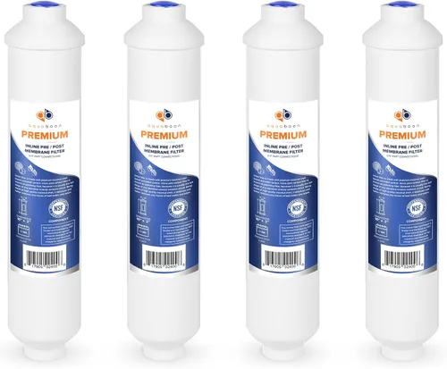 Miniatura 21 de Aquaboon Filtro de agua de carbón activado en línea T33 para refrigerador, máquina de hielo con conexión rápida para línea de agua de 1/4 compatible