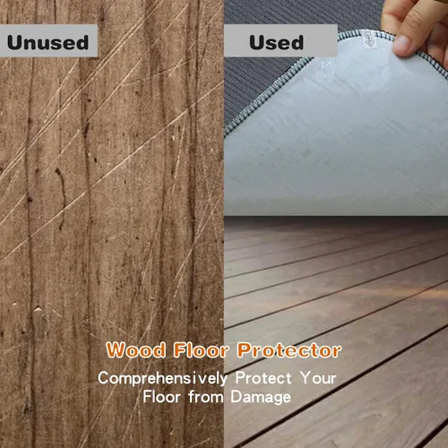Miniatura 5 de USTIDE Tapete mejorado para silla de oficina para suelos de madera dura y azulejos, 35 x 47 pulgadas, tapete para silla rodante de juegos de Café
