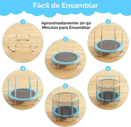 Miniatura 7 de Trampoline for Kids, Upgrade Full Anti-Rust 440lbsToddler Trampoline with Net,Upgraded Ring Legs with Adjustable Gymnastics Bar&Toys, Gifts for Ages