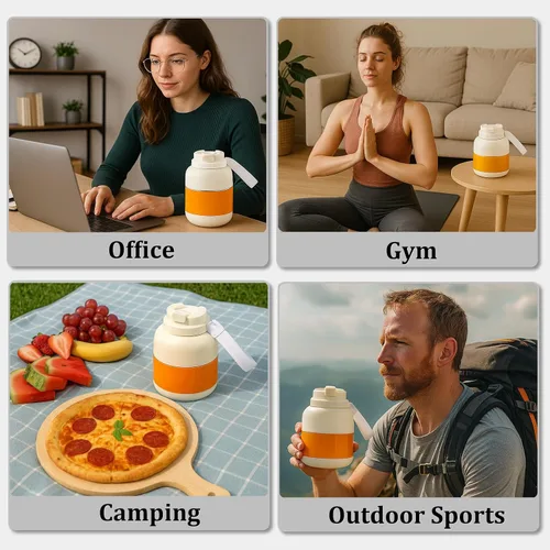 Miniatura 4 de Licuadora portátil de 27 onzas – Jugos recargables, licuados de frutas, bebidas, batidos, licuadora de viaje personal, fitness, viajes, Blanco