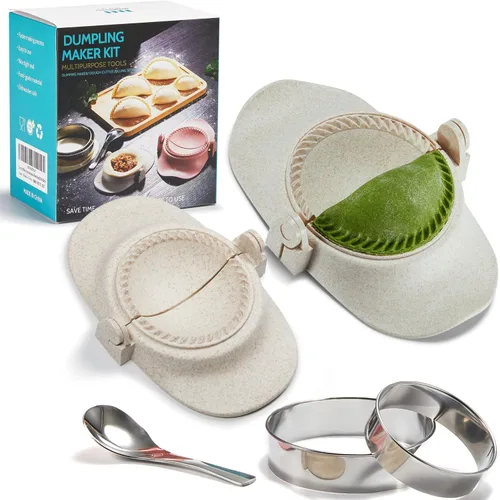 Miniatura 9 de Empanadas fabricante de moldes de prensa, juego con cortador de masa, juego de moldes para bolas de masa para Pierogi, pastelitos, calzone