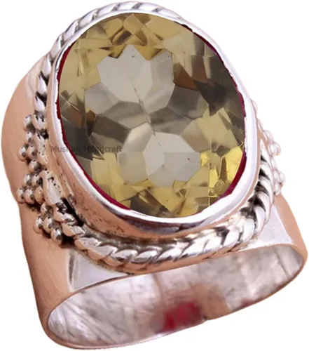 Miniatura 10 de Anillo de plata de ley 925 con piedras preciosas ovaladas auténticas, hecho a mano, hermoso regalo de Navidad para ella