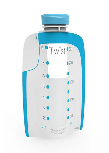 Miniatura 9 de Kiinde Twist Pouch Direct-Pump Direct-Feed Bolsa de almacenamiento de leche materna con tapa a rosca para bombeo, congelación, calentamiento