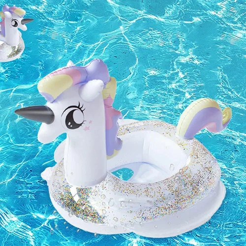 CICITOYWO Flotadores de piscina para niños pequeños, balsa flotadora inflable para niños y adultos con asa, juguetes flotadores de playa para nadar